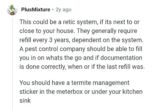 termite reticulation system feedback